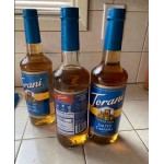 Torani Sugar-Free Salted Caramel Flavoring Syrup 750 mL Glass Bottle