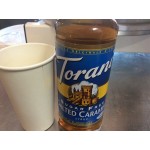 Torani Sugar-Free Salted Caramel Flavoring Syrup 750 mL Glass Bottle