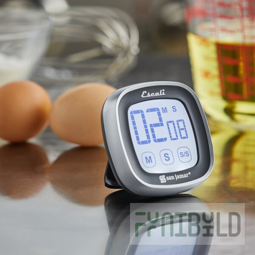 San Jamar Escali TMDGTS Backlit Touch Screen Display Digital 100 Minute Kitchen Timer