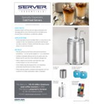 Server 3 Qt. Insulated Stainless Steel Chilled Thin Condiment Dispenser with Ice Packs