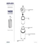 Server 3 Qt. Insulated Stainless Steel Chilled Thin Condiment Dispenser with Ice Packs