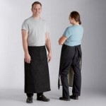 Acopa Kennett Gray Denim Waist Apron with 3 Pockets and Natural Webbing - 12 Acopa Kennett Gray Denim Waist Apron with 3 Pockets and Natural Webbing - 12