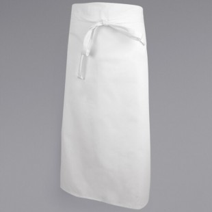 Mercer Culinary M61135WH Genesis® White Poly-Cotton 4-Sided Bistro Apron - 33 Mercer Culinary M61135WH Genesis® White Poly-Cotton 4-Sided Bistro Apron - 33