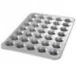 Chicago Metallic 42756 35 Cup 3 oz. Glazed Aluminized Steel Mini Crown Muffin Pan - 17 7/8