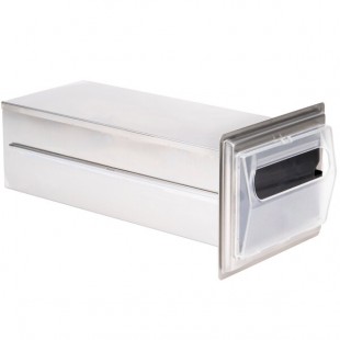 Vollrath 6525-13 Stainless Steel In-Counter Fullfold Napkin Dispenser - Clear