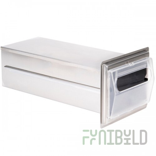 Vollrath 6525-13 Stainless Steel In-Counter Fullfold Napkin Dispenser - Clear