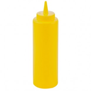 TableCraft 112M 12 oz. Yellow Cone Tip Squeeze Bottle with 38 mm Opening - 12/Pack TableCraft 112M 12 oz. Yellow Cone Tip Squeeze Bottle with 38 mm Opening - 12/Pack