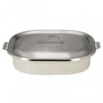 Bon Chef 60004CLDCOFFEE Cucina 7 Qt. Coffee Stainless Steel Roasting Pan with Lid - 15 Bon Chef 60004CLDCOFFEE Cucina 7 Qt. Coffee Stainless Steel Roasting Pan with Lid - 15