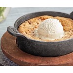 Valor 12 oz. Pre-Seasoned Mini Cast Iron Round Serving Bowl with Rustic Chestnut Finish Rubberwood Underliner Valor 12 oz. Pre-Seasoned Mini Cast Iron Round Serving Bowl with Rustic Chestnut Finish Rubberwood Underliner