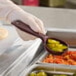 Carlisle 496101 Measure Misers 1.5 oz. Reddish Brown Acetal Short Handle Perforated Portion Spoon