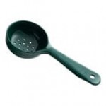 Carlisle 496101 Measure Misers 1.5 oz. Reddish Brown Acetal Short Handle Perforated Portion Spoon