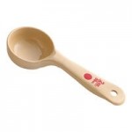 Carlisle 496101 Measure Misers 1.5 oz. Reddish Brown Acetal Short Handle Perforated Portion Spoon
