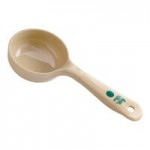 Carlisle 496101 Measure Misers 1.5 oz. Reddish Brown Acetal Short Handle Perforated Portion Spoon