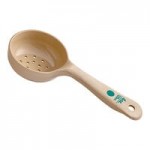 Carlisle 496101 Measure Misers 1.5 oz. Reddish Brown Acetal Short Handle Perforated Portion Spoon