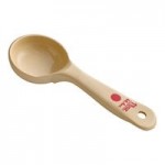 Carlisle 496101 Measure Misers 1.5 oz. Reddish Brown Acetal Short Handle Perforated Portion Spoon