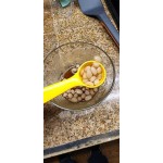 Carlisle 496101 Measure Misers 1.5 oz. Reddish Brown Acetal Short Handle Perforated Portion Spoon
