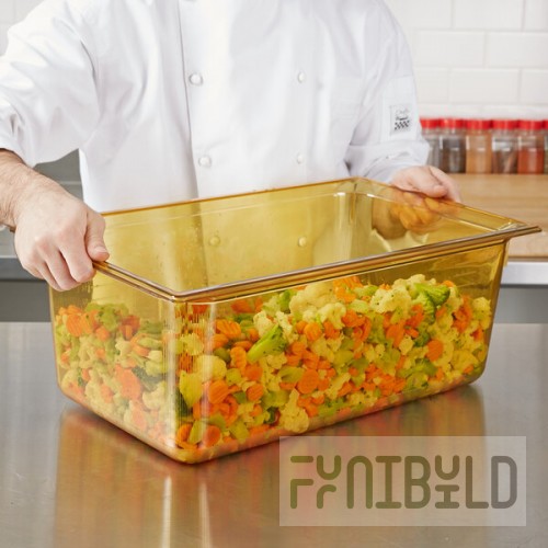 Vollrath 9008410 Super Pan® Full Size Amber High Heat Plastic Food Pan - 8