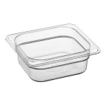 Carlisle 3068307 StorPlus 1/6 Size Clear Polycarbonate Food Pan - 2 1/2
