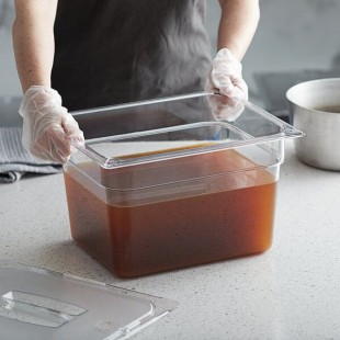 Vigor 1/2 Size Clear Polycarbonate Food Pan - 8