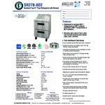 Hoshizaki SR27B-8D2 Steelheart Series 27 Hoshizaki SR27B-8D2 Steelheart Series 27
