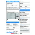 Continental Refrigerator RA60N-10-D 60 Continental Refrigerator RA60N-10-D 60