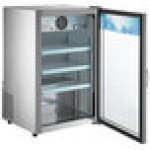 Avantco CRM-7-HC Stainless Steel Countertop Display Refrigerator with Swing Door - 4.1 Cu. Ft.