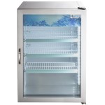 Avantco CRM-7-HC Stainless Steel Countertop Display Refrigerator with Swing Door - 4.1 Cu. Ft.