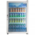 Avantco CRM-7-HC Stainless Steel Countertop Display Refrigerator with Swing Door - 4.1 Cu. Ft.