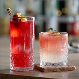Acopa Evora Rocks / Old Fashioned and Highball Glass Set - 24/Set