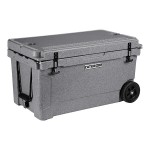 CaterGator CG65SPGW Gray 65 Qt. Mobile Rotomolded Outdoor Cooler / Ice Chest