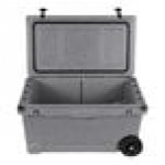 CaterGator CG65SPGW Gray 65 Qt. Mobile Rotomolded Outdoor Cooler / Ice Chest