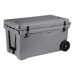 CaterGator CG65SPGW Gray 65 Qt. Mobile Rotomolded Outdoor Cooler / Ice Chest