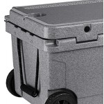 CaterGator CG65SPGW Gray 65 Qt. Mobile Rotomolded Outdoor Cooler / Ice Chest