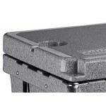 CaterGator CG65SPGW Gray 65 Qt. Mobile Rotomolded Outdoor Cooler / Ice Chest