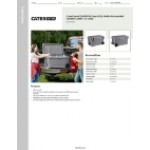 CaterGator CG65SPGW Gray 65 Qt. Mobile Rotomolded Outdoor Cooler / Ice Chest