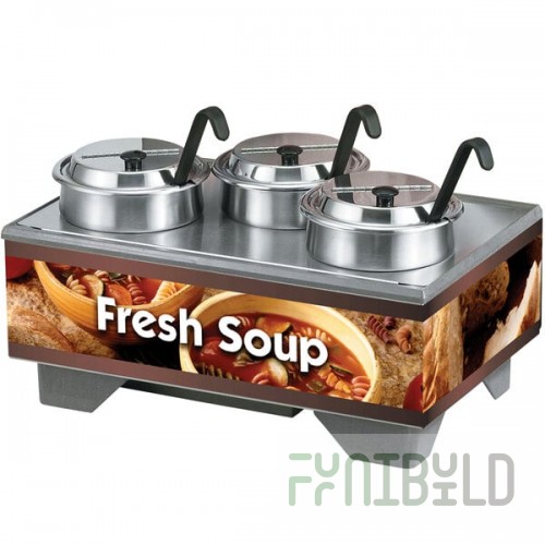 Vollrath 720201003 Country Kitchen Soup Merchandiser Base with 4 Qt. Accessory Pack - 120V, 1000W