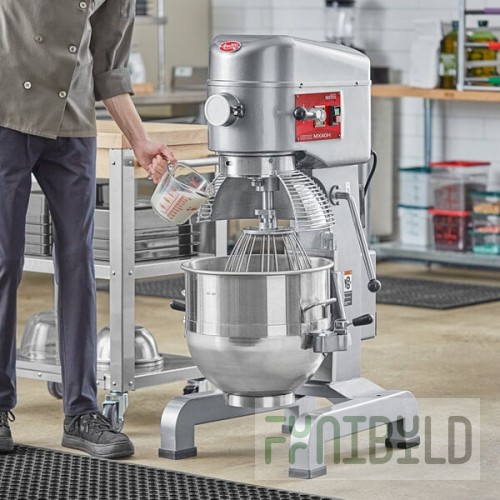 Avantco MX40H 40 Qt. Planetary Floor Mixer with Guard & Standard Accessories - 240V, 2 hp