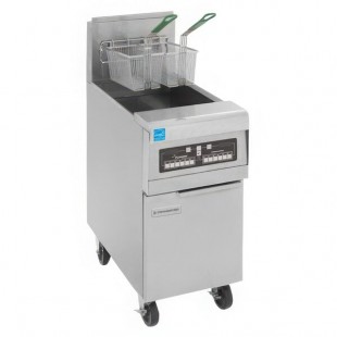 Frymaster PH155-C Natural Gas High Efficiency Fryer 50 lb. with Programmable Computer Controls and Stainless Steel Door - 80,000 BTU