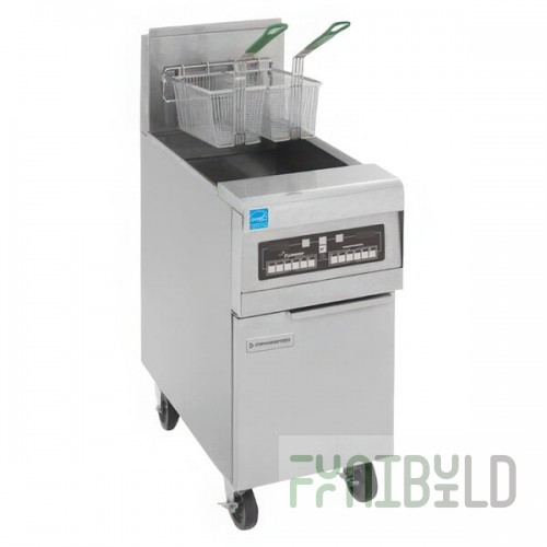 Frymaster PH155-C Natural Gas High Efficiency Fryer 50 lb. with Programmable Computer Controls and Stainless Steel Door - 80,000 BTU