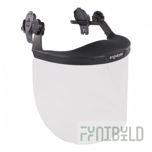 Ergodyne 60245 Skullerz 8995 Clear Anti-Scratch Anti-Fog Face Shield with Adapter for Skullerz Full Brim Hard Hats
