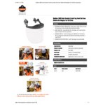 Ergodyne 60245 Skullerz 8995 Clear Anti-Scratch Anti-Fog Face Shield with Adapter for Skullerz Full Brim Hard Hats