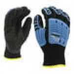 Cordova OGRE Ice Black 13 Gauge Thermal Polyester Food-Safe Gloves with Black Sandy Nitrile Palm Coating and TPR Reinforcements - Extra Large