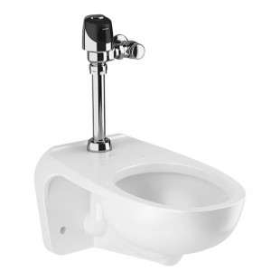 Sloan 24501401 ADA Height Elongated Wall-Mounted Battery-Powered Sensor Toilet with G2 8111 Polished Chrome Flushometer - 1.28 GPF Sloan 24501401 ADA Height Elongated Wall-Mounted Battery-Powered Sensor Toilet with G2 8111 Polished Chrome Flushometer - 1.28 GPF