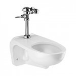 Sloan 24501401 ADA Height Elongated Wall-Mounted Battery-Powered Sensor Toilet with G2 8111 Polished Chrome Flushometer - 1.28 GPF Sloan 24501401 ADA Height Elongated Wall-Mounted Battery-Powered Sensor Toilet with G2 8111 Polished Chrome Flushometer - 1.28 GPF