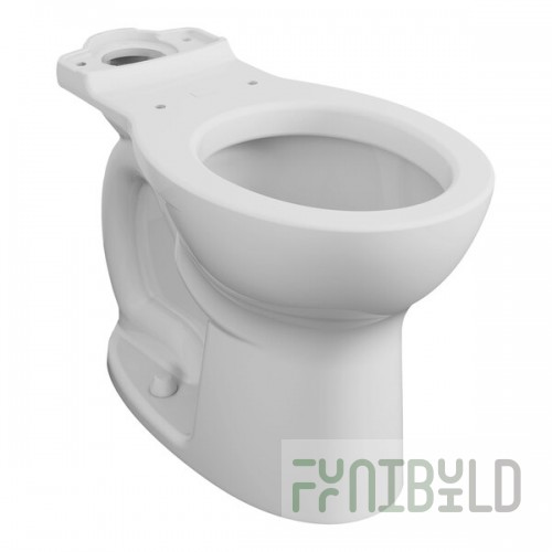 American Standard Cadet PRO Right Height 3517B101.020 White Vitreous China Floor-Mount Chair Height Round Toilet Bowl - 1.6 GPF