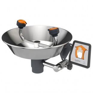Guardian Equipment G1814 Wall Mounted Eyewash Station with Stainless Steel Bowl