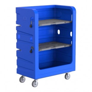 R&B Wire Products, Inc. 48 Cu. Ft. Blue Heavy-Duty Polypropylene Turnabout Truck 749B-PS