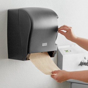 Lavex Translucent Black Lever Activated Paper Towel Dispenser Lavex Translucent Black Lever Activated Paper Towel Dispenser