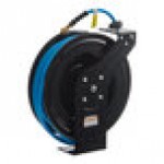 Regency Open Powder-Coated Steel Air / Water Hose Reel with 100' x 3/8