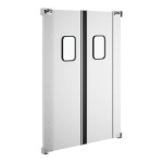 Regency Double Aluminum Swinging Traffic Door with 9